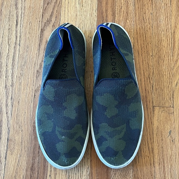 Rothy's Shoes - Rothy's Blue and Green Camo Sneaker Slip-On Shoes